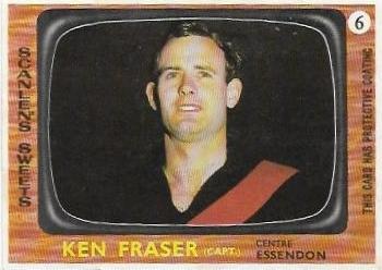 1967 Scanlens VFL #6 Ken Fraser Front